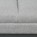 Linen look upholstered bench for bedroom, bed bench, dressing table, 200 kg, light grey steel