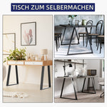 Table Legs, Triangular Furniture Feet, Steel, Black