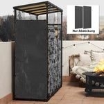 Firewood Rack Covers, Set of 2, Waterproof 600D Oxford, Black