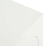 Sideboard, Minimalist Arched Pattern 4-Door, Pure White