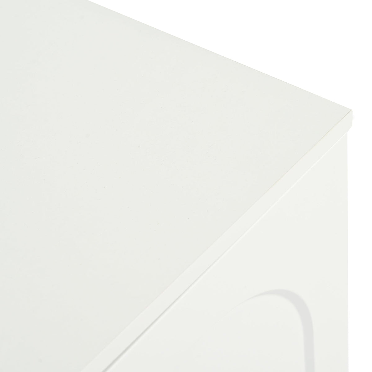Sideboard, Minimalist Arched Pattern 4-Door, Pure White