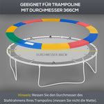 Trampoline Accessory Set, Edge Cover Safety Net, Ø 366cm, Colorful