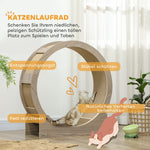 Cat Wheel Exercise Wheel, 91cm with Brake, Walnut