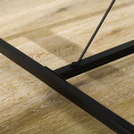 Dining Set, Industrial Design 3-Piece 4 People, Natural Wood