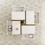 Coffee Table, 4-Drawer with Storage, High-Gloss