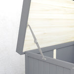Garden Shed Work Surface Double Doors Wood/Stainless Steel - Grey