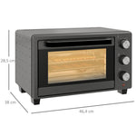 Mini Oven, 21L 1400W 60 Min. Timer, Stainless Steel, Gray