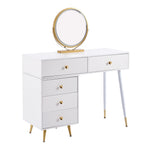 Vanity Table Set LED Mirror Adjustable Side Cabinet Pull-out Design