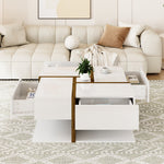 Coffee Table, 4-Drawer with Storage, High-Gloss