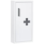 Medicine Cabinet First Aid 3 Inner Compartments Magnetic Closure 40x15x53.5 cm White