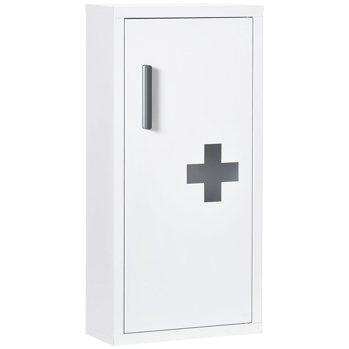 Medicine Cabinet First Aid 3 Inner Compartments Magnetic Closure 40x15x53.5 cm White