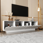 Modern TV Cabinet 4 Doors Wave Design 170x40x45cm