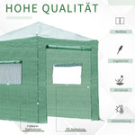 Greenhouse/Tomato House Roll-Up Door Window 238x178x240cm PE Steel Dark Green