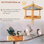 PawHut Birdhouse Bird Villa Feeder with Stand and Zinc Roof