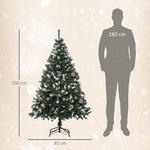 Artificial Christmas Tree, Snowy Tips, Fireproof, 150 cm