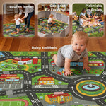 Baby Play Mat, 200x150cm Non-slip with City Motif