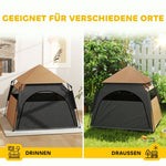 Pet Tent, Dog Tent, Foldable Weatherproof, Dark Brown