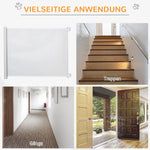Stair Gate Extendable Door Safety Partition White PVC