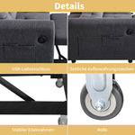 Loveseat Sofa 3-in-1 Pull-out Adjustable Backrest USB Modern Design