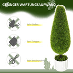 Artificial Cypress Plant Set of 2, 90cm Houseplant with Pot & Moss, Indoor/Outdoor Decor