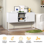 Metal Accent Cabinet Sideboard Buffet Storage 120x40x75cm - White