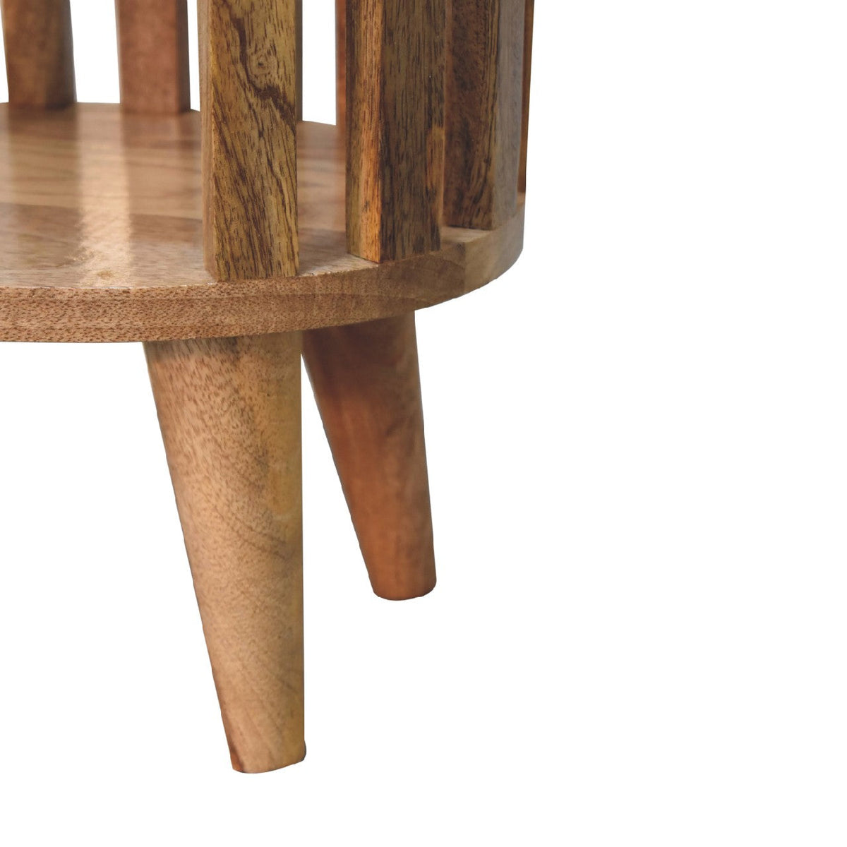 Ariella Single Open Shelf Bedside Piece, Solid Wood Brown