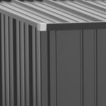 Garden Shed Lockable Cabinet Pent Roof 1.34 m² Galvanized Steel, Black
