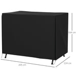 3-Seater Swing Cover, Water-Repellent UV-Resistant 600D Oxford Fabric, Black