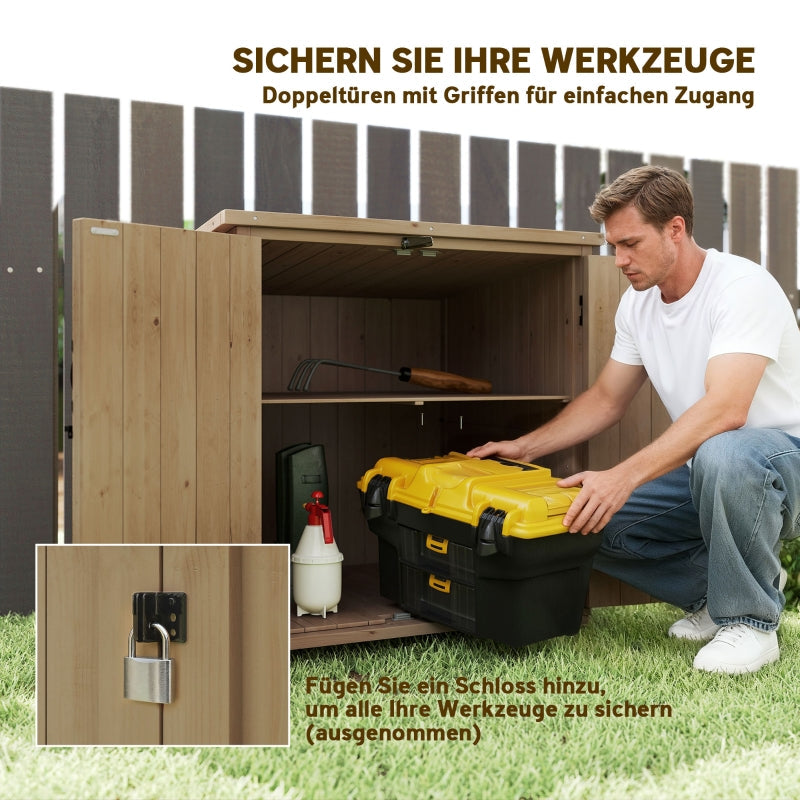 Outdoor Storage Box Weatherproof Asphalt Roof - Dark Grey