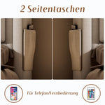 Upholstered Double Bed 180x200cm, Hydraulic Storage, LED Headboard and USB-C Charging, Beige Cotton