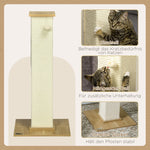 Cat Tree with Toys, 80 cm, Beige + Natural