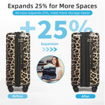 Luggage Sets 5 Piece Hardside Expandable with Spinner Wheels - Cheetah