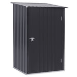 Garden Shed 1x1m Galvanized Steel Dark Grey