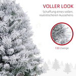 Christmas Tree, LED, Snow Branches, Pine Cones, Flame-Retardant, Concrete Base