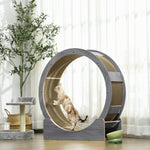 Cat Exercise Wheel, 91 cm, Brake & Scratching Board, Grey