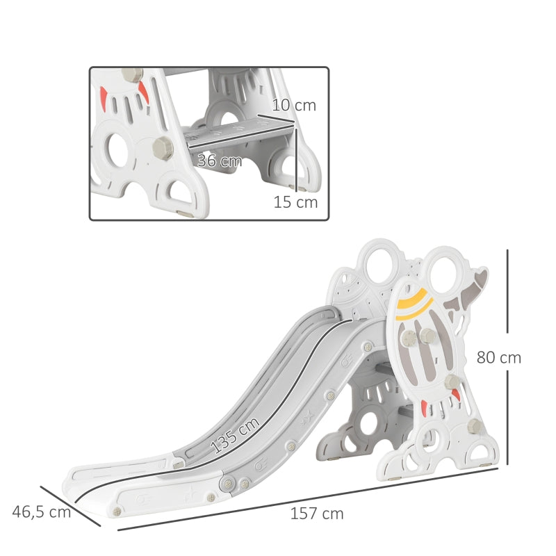 Kids' Slide, Rocket Design, Grey