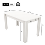Dining Table Rectangular Modern Simple Oak - White