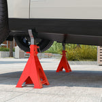 Jack Stand 6 Ton Capacity 2 Pieces Adjustable Red