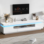 TV Stand 175cm 2 L-Shaped Cabinets LED High-Gloss