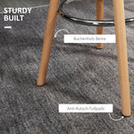 Set of 2 bar stools, kitchen stools, bar chair with footrests, artificial leather, white