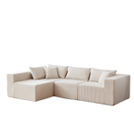 Modular L-Shaped Sectional Sofa 104-Inch 4-Piece - Corduroy