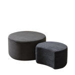 Coffee Table Set, 2-Piece Upholstered Round Foam