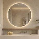 Round LED Bathroom Mirror 70 cm - Anti-Fog Dimmable HD Silver Glass