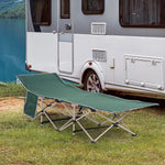 Folding Camping Bed Cot, Portable with Storage Bag 190x68x52 cm, Steel Oxford Green