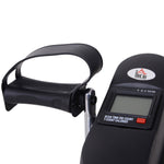 Mini Bike Pedal Trainer Exercise Bike with LCD Display, Cast Iron, Black