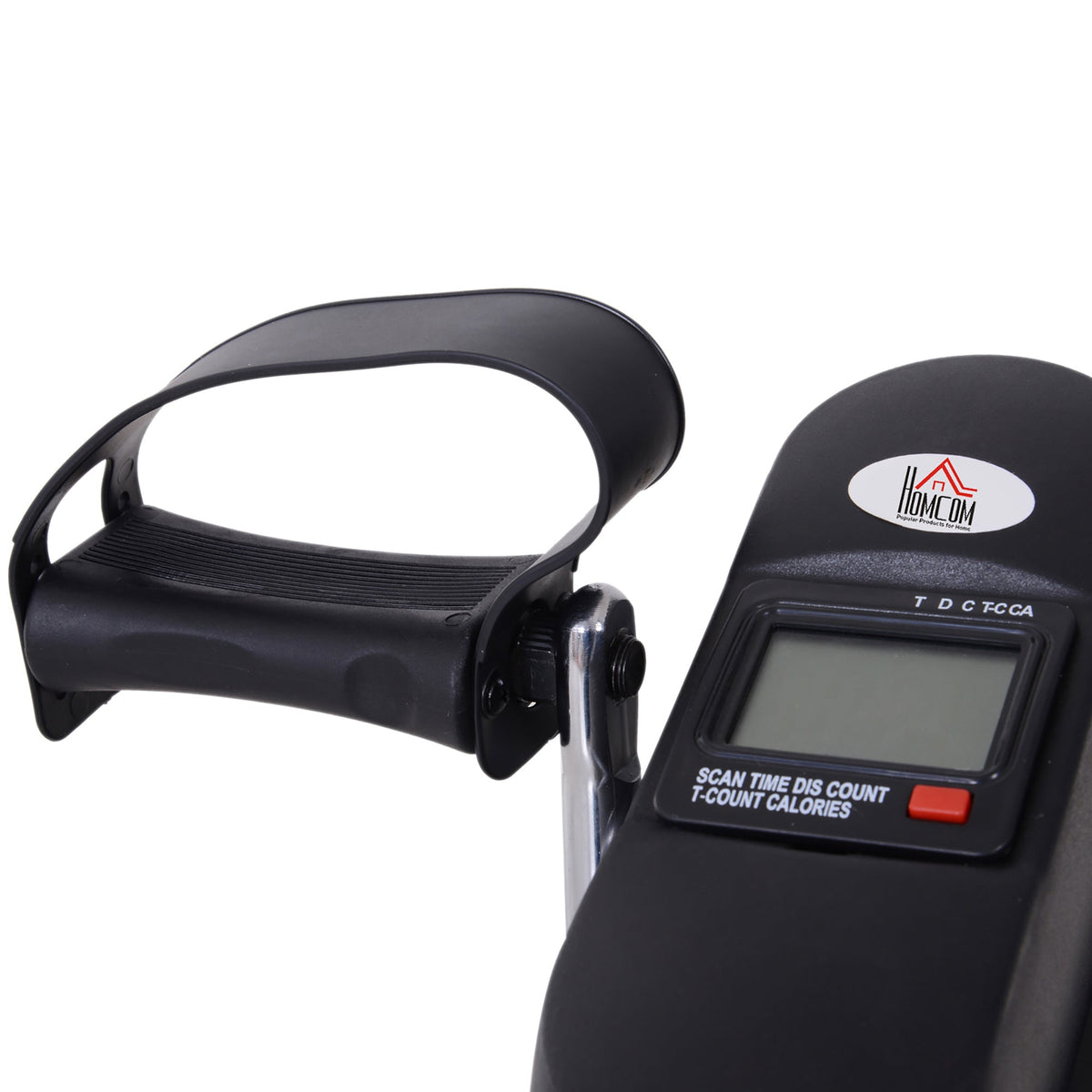 Mini Bike Pedal Trainer Exercise Bike with LCD Display, Cast Iron, Black