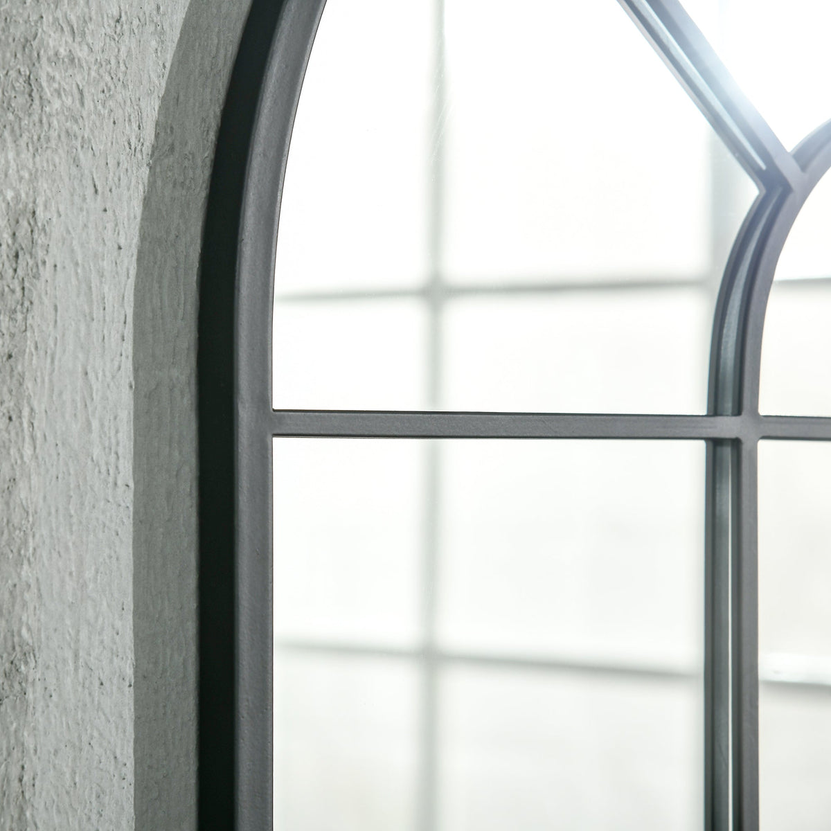 Window Mirror, Metal Frame, Black