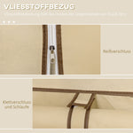 Fabric Wardrobe, 8 Levels & Clothes Rails, Folding, Nonwoven Fabric Beige