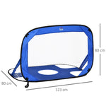 Pop-up football goals, set of 2 portable foldable mini goals with carrying bag, blue