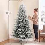 Snow-Covered Christmas Tree, 180cm 1920 Tips, White